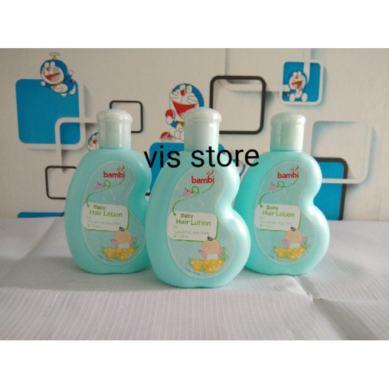 Bambi Baby Hair Lotion with Candlenut Aloe Vera &amp; Celery lotion rambut bayi 100 ml