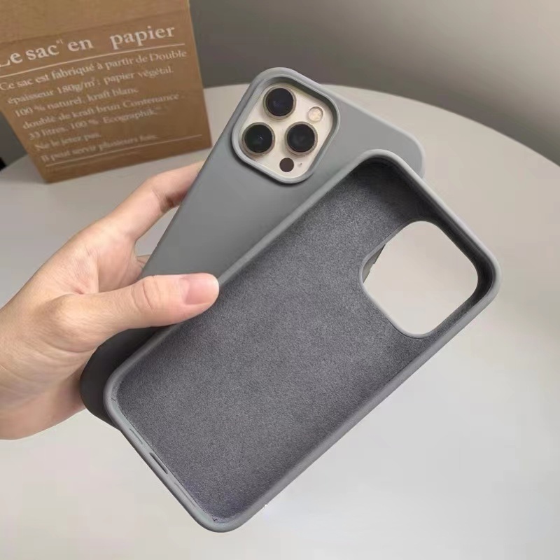 Soft Case Pelindung Bahan Silikon Warna Putih Untuk iPhone 14 Pro MAX 13 12 Pro MAX 11 Pro MAX IX XR XS MAX 7 8 Plus SE 2020