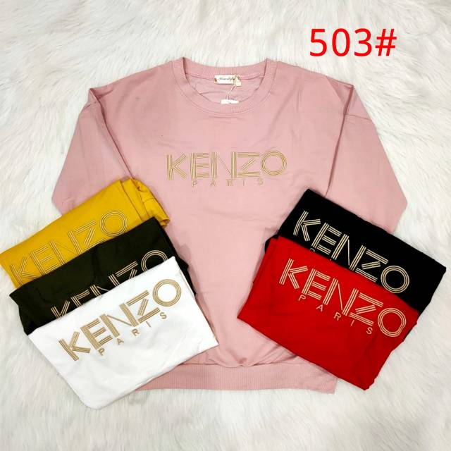 Atasan Kaos Import Bordir Tulisan Kenzo Paris 503