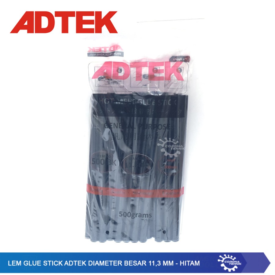 Lem Glue Stick ADTEK Diameter Besar 11,3 mm - Hitam