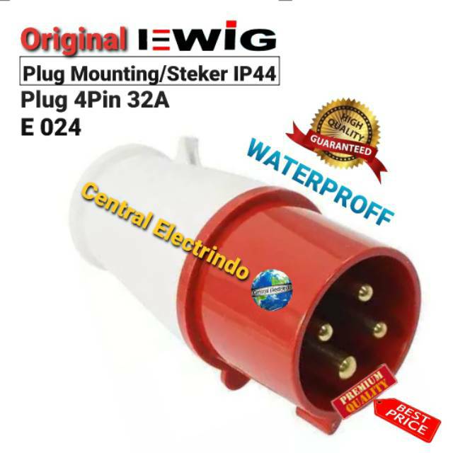 Plug Mounting/Male Steker 4Pin 32A (E024) EWIG.