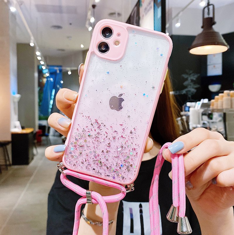 Lanyard STrap Starry Sky Soft Case OPPO A53 A33 A9 A5 A31 2020 A52 A92 A3S A7 A5S A12 F9 Pro 5 5S 5i C1 C3 C11 C15 C12 Silicone Casing