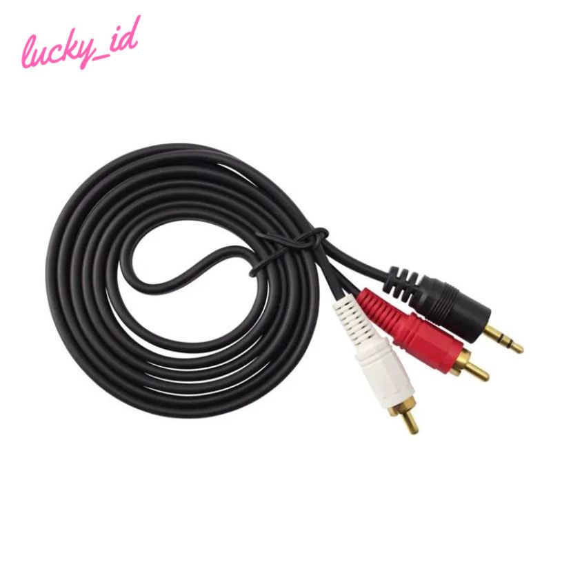 Kabel Audio RCA 2 in 1 Jack 3.5mm Kabel Rca 2in1 / Kabel RCA 2-1 / Kabel Aux 2in1