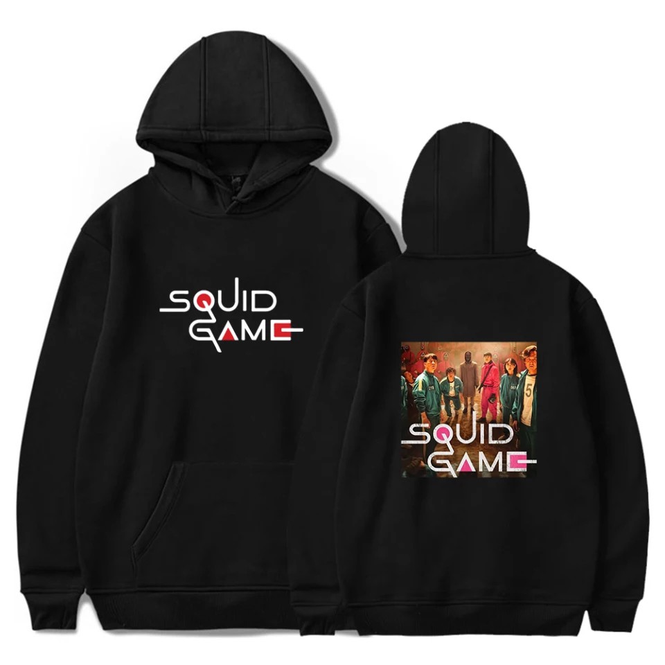 Hoodie Squid Game Hitam Sweater Hoodie Netflix Squid Game Uniform 067 Squid Game Jacket Anak Anak Sweater Squid Game Murah