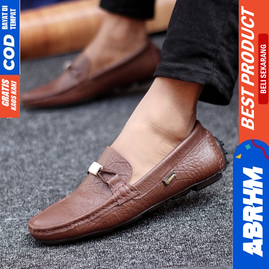 Abrhm Paris - Sepatu Formal Pria Pantofel Kulit Asli