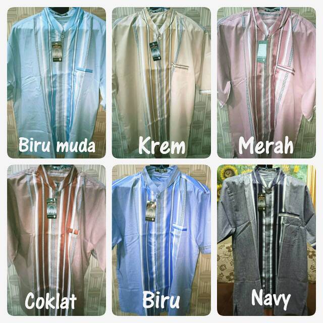 Baju Koko Pria Tangan Pendek Baju Muslim Dewasa Bagus