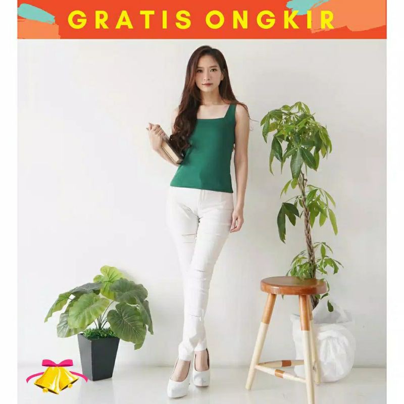 Square Tanktop / Crop Tank / Tanktop Scuba / Tanktop Korea