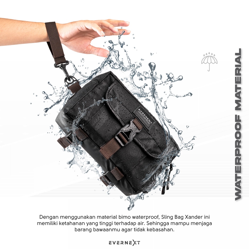 Tas Selempang XANDER Anti Air Sling Bag Waterproof Pria