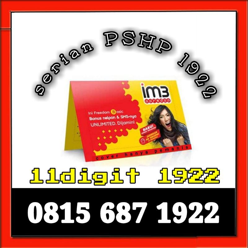nomor cantik IM3 11digit PSHT 1922