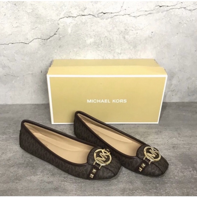 New Michael Kors Fulton Stud Signature Brown