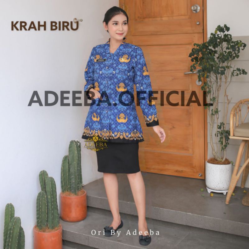 KORPRI TERBARU 2022 WANITA PRIA (KERAH BIRU)