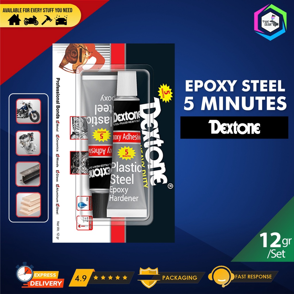 LEM DEXTONE EPOXY STEEL 5 MINUTES 12gr Plastik Steel