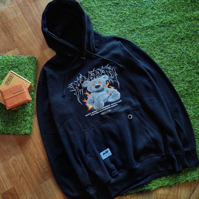 TRIPLE XTREME - HOODIE HITAM BEAR - NEVERDEAD 004