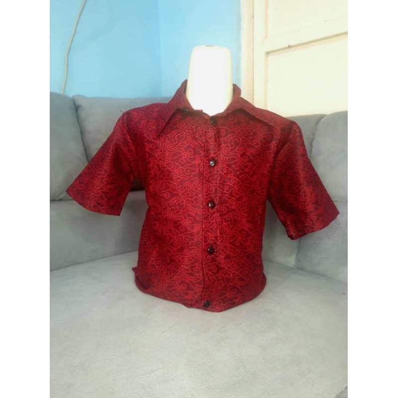 Kemeja Batik Anak - baju batik anak laki laki umur 5-10 tahun hem batik anak pendek