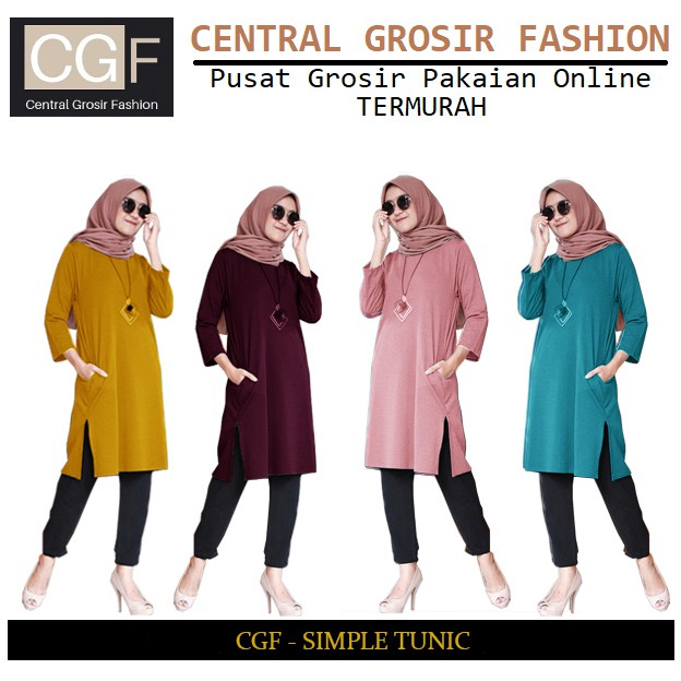 Simple Tunik - Central Grosir Fashion (CGF) - Ukuran L-3XL - Matt Baloteli