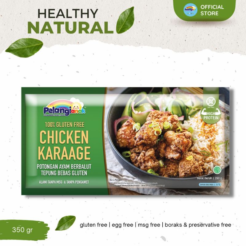 

Pelangi Anak Chicken Karaage Gluten Free Natural Tanpa MSG Tanpa Pengawet Renyah Alami Tanpa Tambahan Telur (Egg Free) Halal