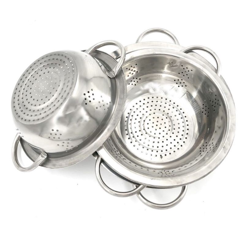 Sangku Bakul Nasi Stainless Colander Tanpa Tutup
