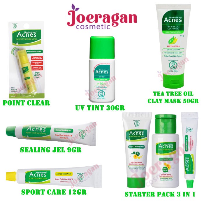 ACNES PointClear Acnes Sealing Jel Sport Care Starter pack 3in1 Acnes Clay Mask UV Tint