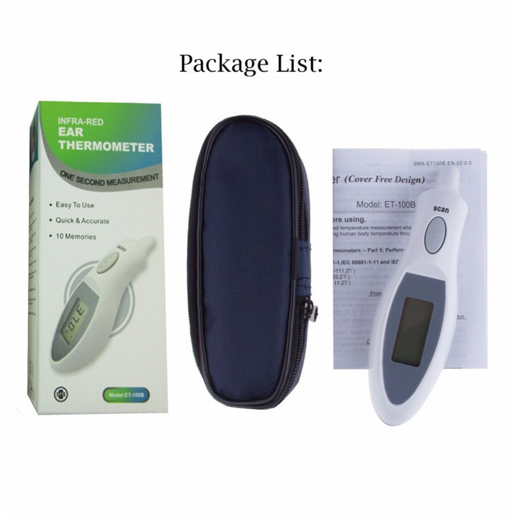 Ready                                  Alat Kesehatan: Termometer Telinga Digital Portable dengan