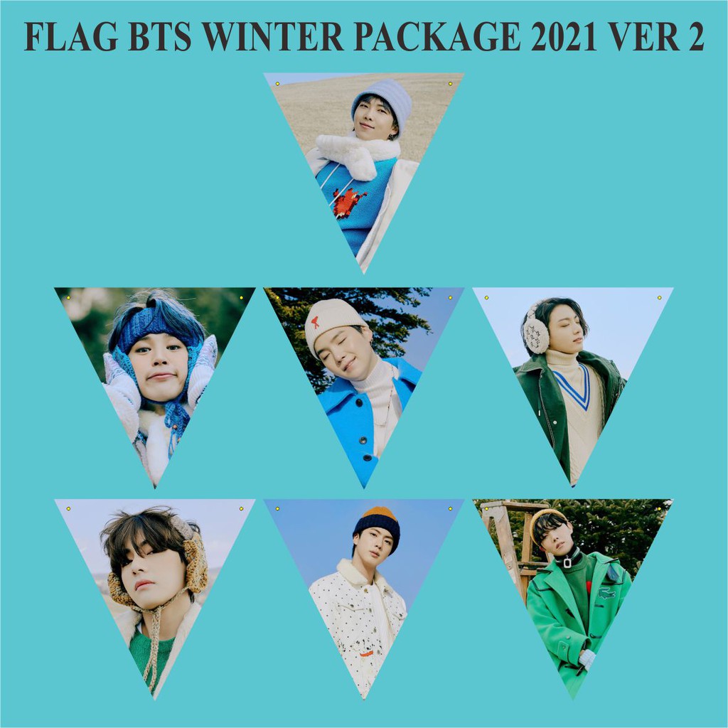 BUNTING FLAG BTS WINTER PACKAGE 2021 &amp; Tali Kpop Murah