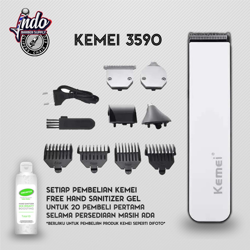 Alat cukur rambut Kemei KM 3590 clipper 5 in 1 Alat cukur harian Trimmer shaver