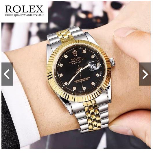 [COD] JAM TANGAN ROLEX ANTI AIR WATERPROOF- JAM TANGAN PRIA WANITA BERCAHAYA INTAN TAHAN KARAT