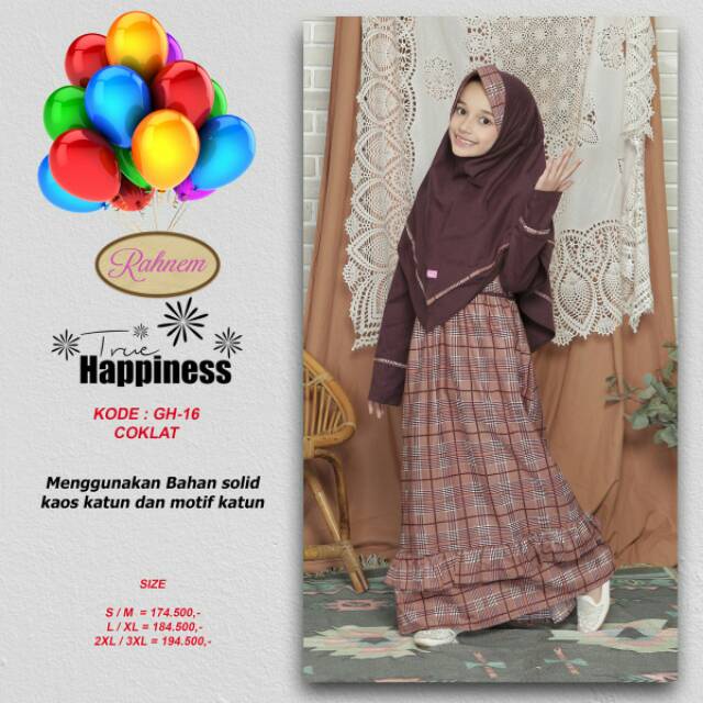 GAMIS RAHNEM ANAK GH 16 COKLAT - GAMIS RAHNEM