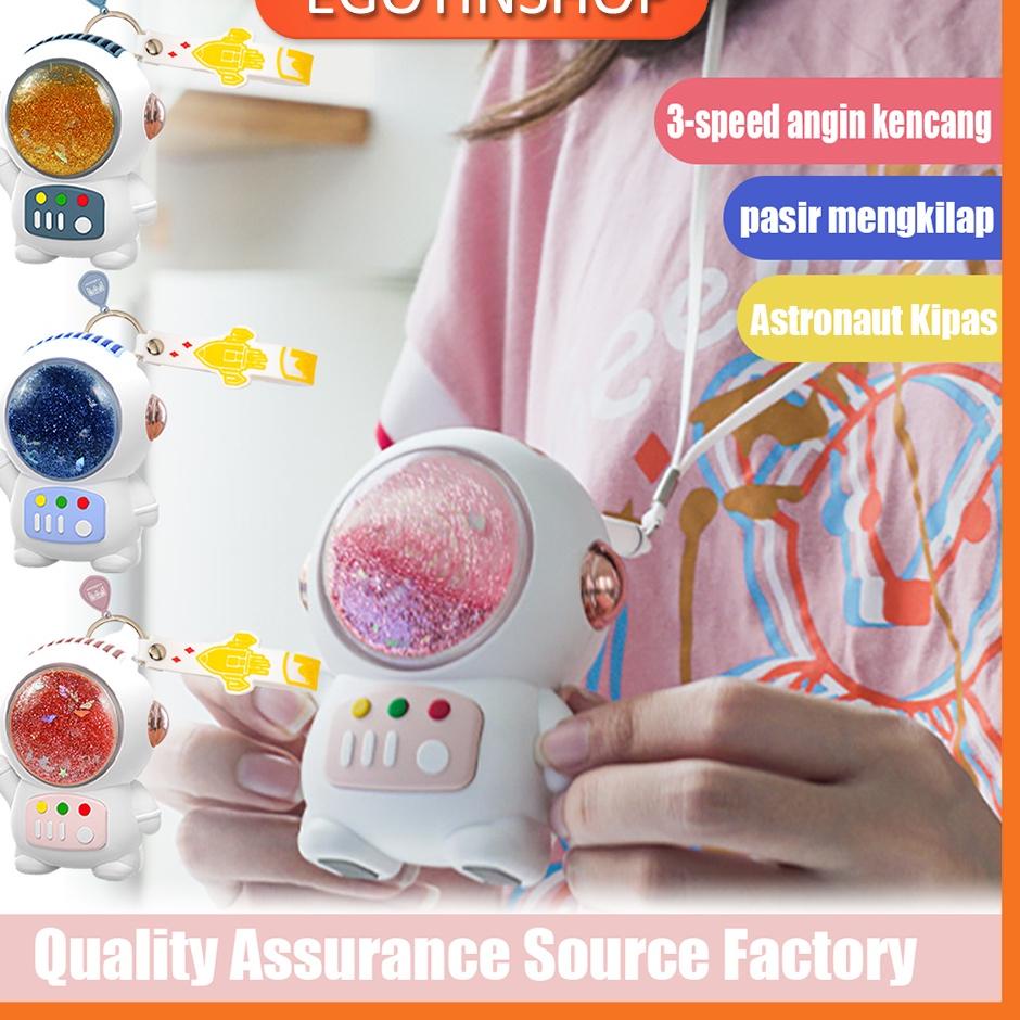 Terlaris Today Astronaut Cute Fan Kipas Angin Mini Portable Karakter Kipas Astronot Kapasitas Besar 