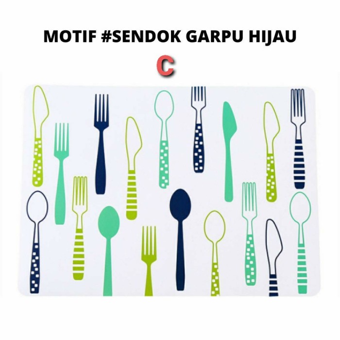 Elmart Tatakan Alas Piring Makan Gelas Placemat Table Mat Anti Panas