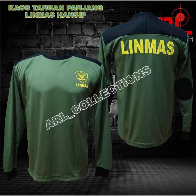 kaos panjang linmas hansip/kaos tangan panjang linmas