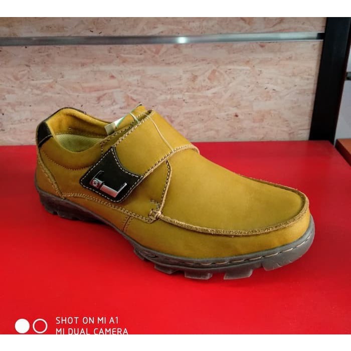 Sepatu kulit Gats TO2209 tan sepatu kerja pria original Cokelat Muda real pict