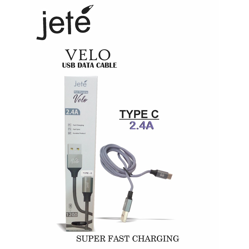 KABEL JETE VELO TYPE C 2.4A  PACKING