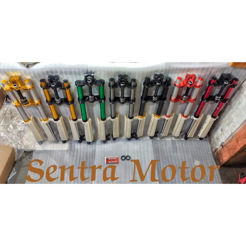 Shock Depan USD / Up Side Down Kawasaki KLX Scarlet MX Series Full CNC
