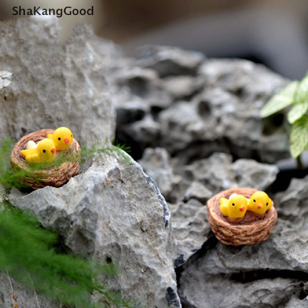 Skid Miniatur Sarang Burung Bahan resin Untuk Dekorasi Rumah