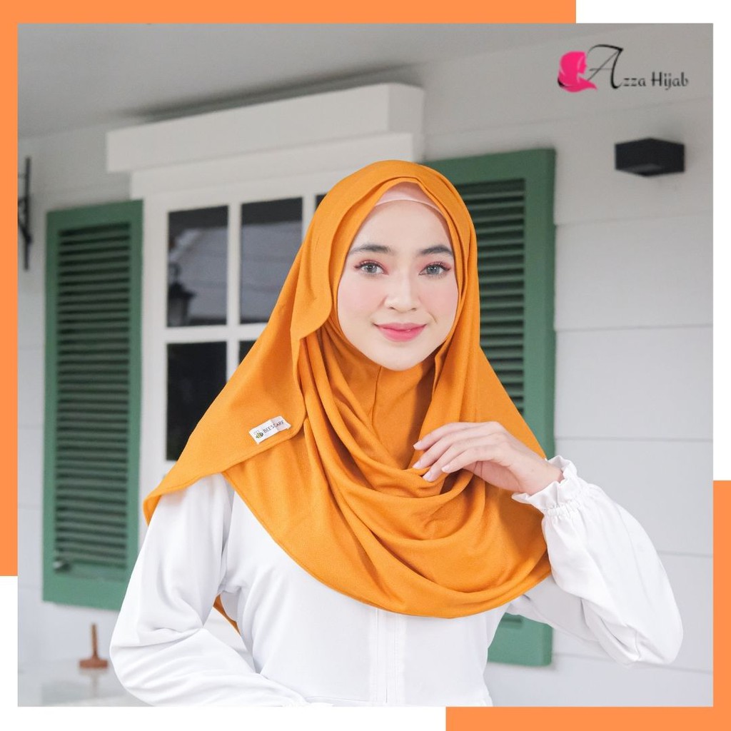 New Luxury Hijab Pashmina Instan Azkia by Beescaf I Pahmina Instan Bahan Stella Crepe Glitter I Bisa