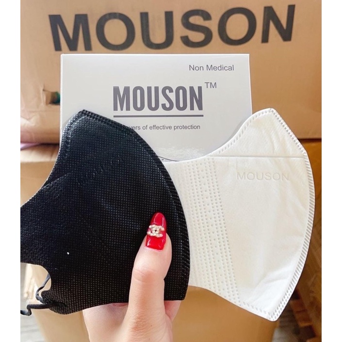 MASKER DUCKBILL MOUSON 4PLY HITAM/ PUTIH/ ABU