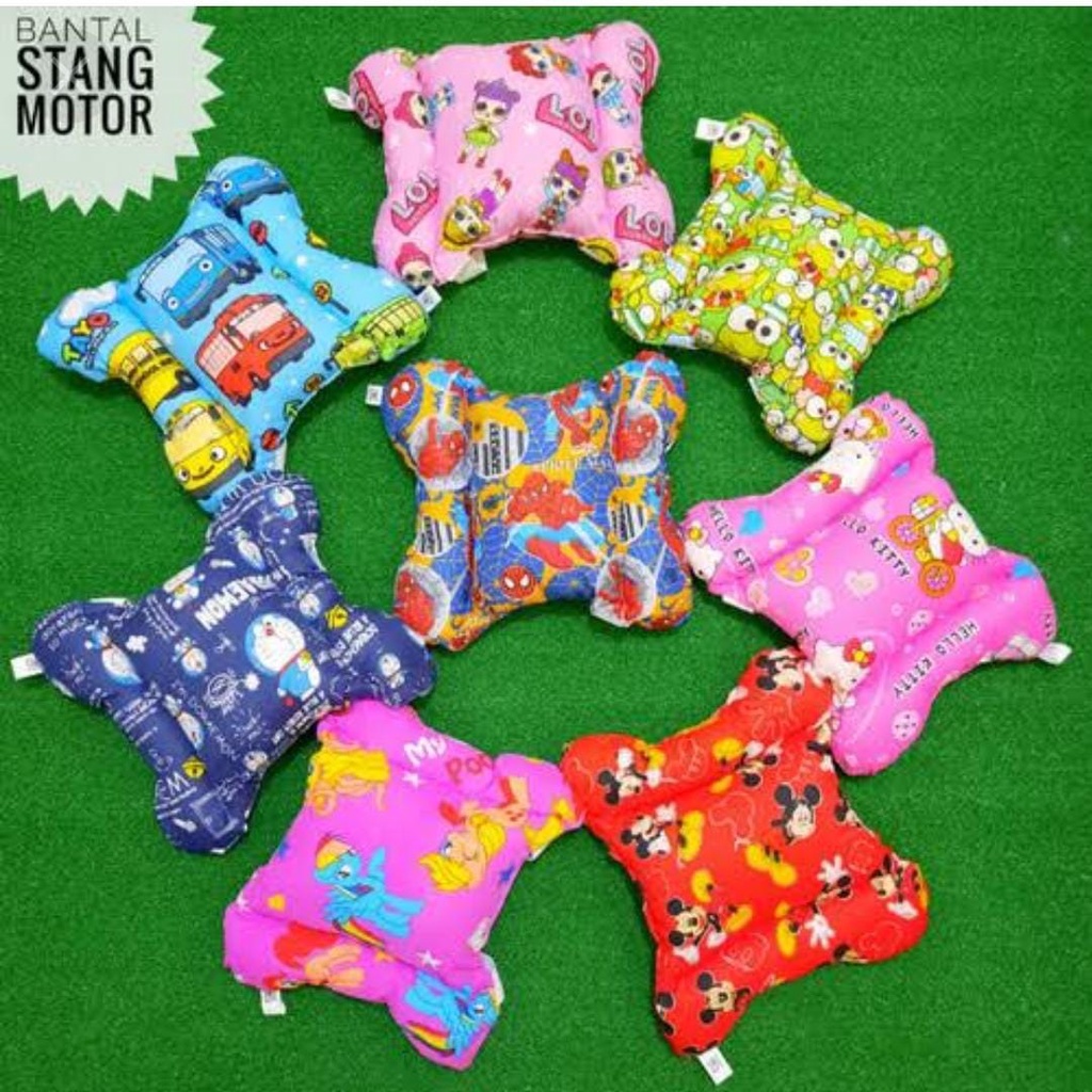 Bantal Stang Motor Karakter Alas Kepala Dimotor Bantal Senderan - karakter Random