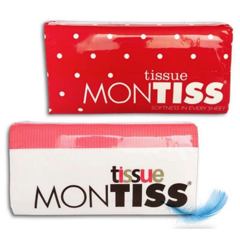 MONTISS TISU KERING, TISU WAJAH, TISU LEMBUT 250 SHEET