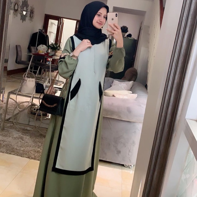 Tania Dress warna hijau size XL by Kaleela.Id