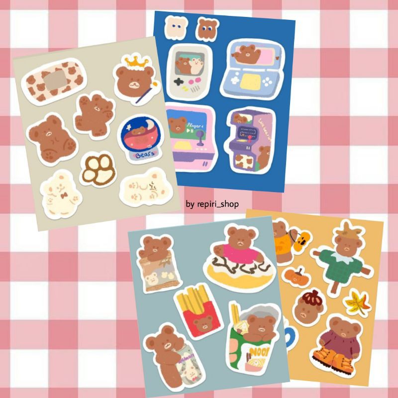 

BEARS STICKER SET | BEARS STIKER SET DIE CUT