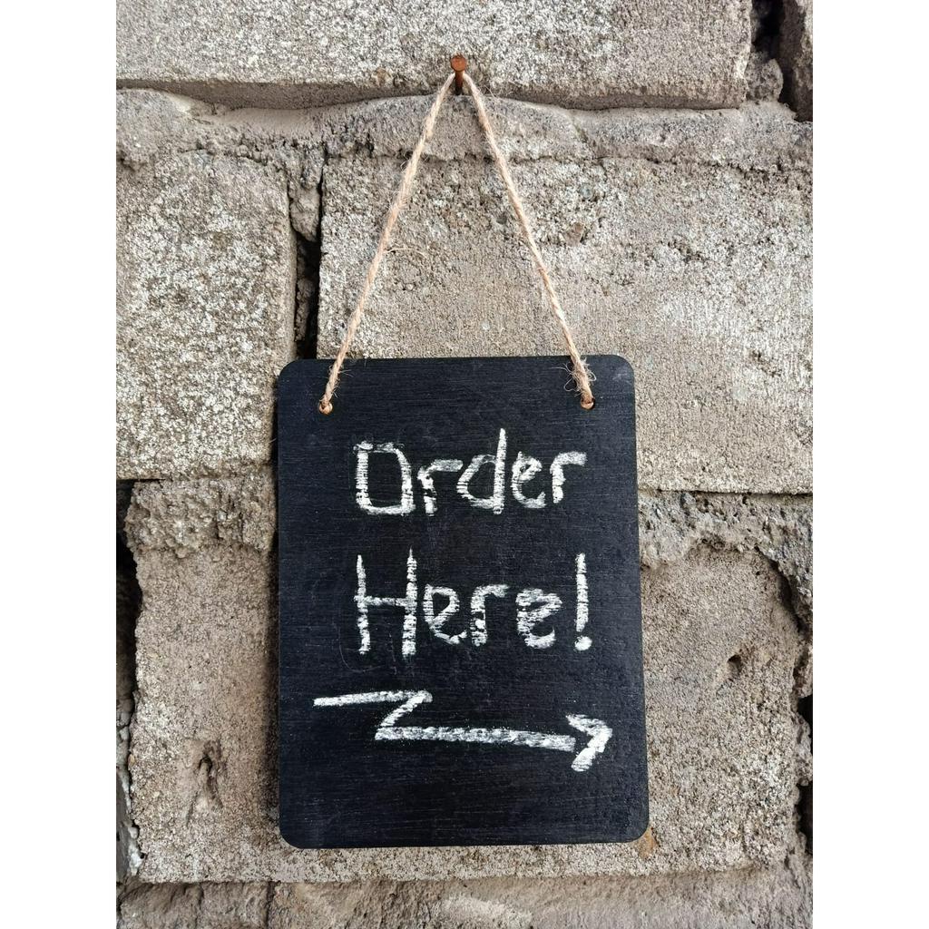 

PAPAN MENU GANTUNG blackboard papan tulis cafe/resto MURAH
