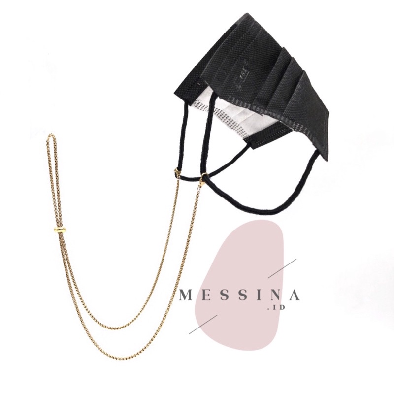rantai kalung masker hijab adjustable korea