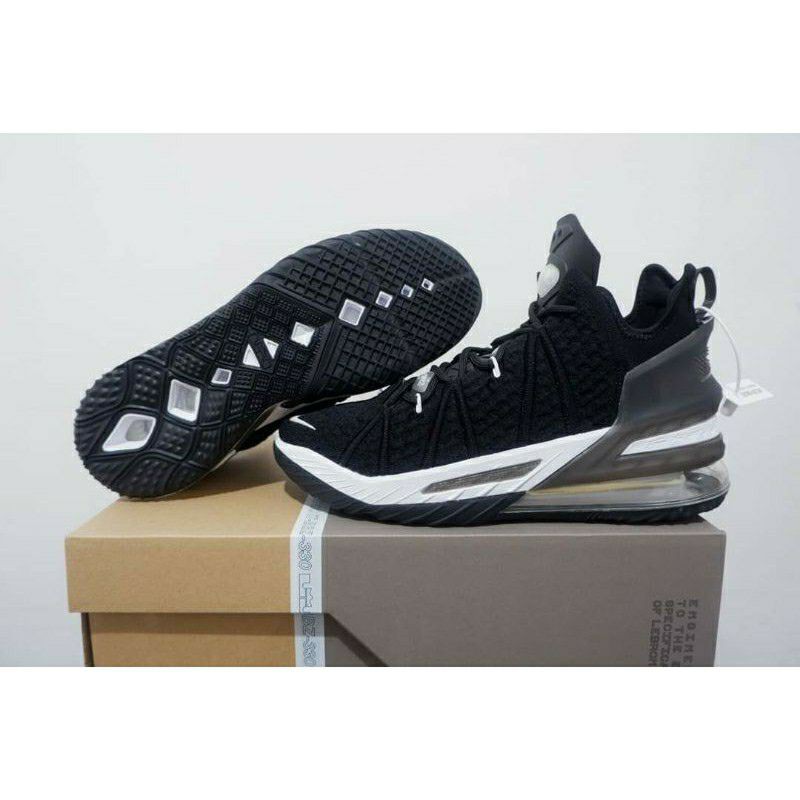 LEBRON 18 HIGH BLACK WHITE