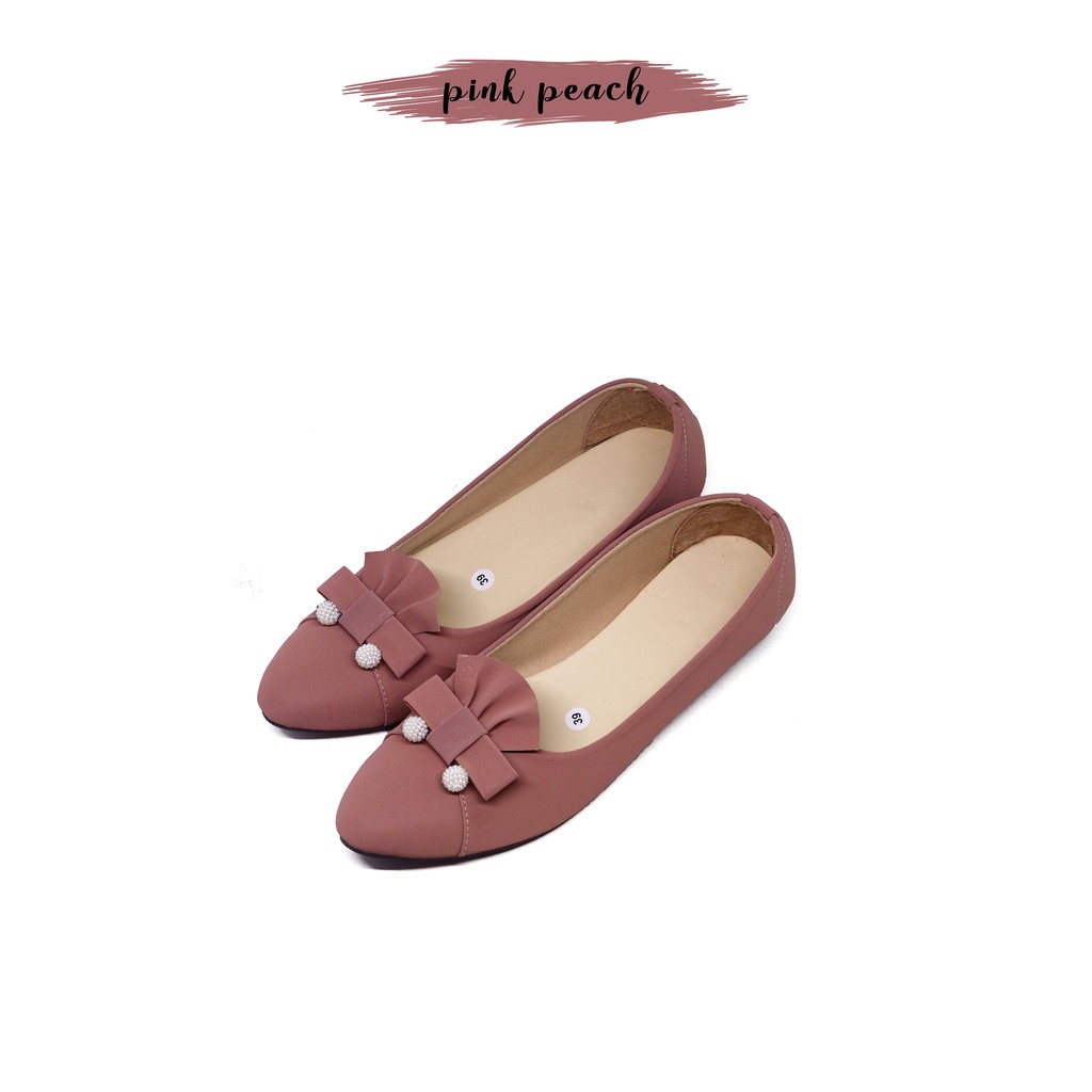 Flatshoes Pita Kipas Mutiara - Sepatu Wanita