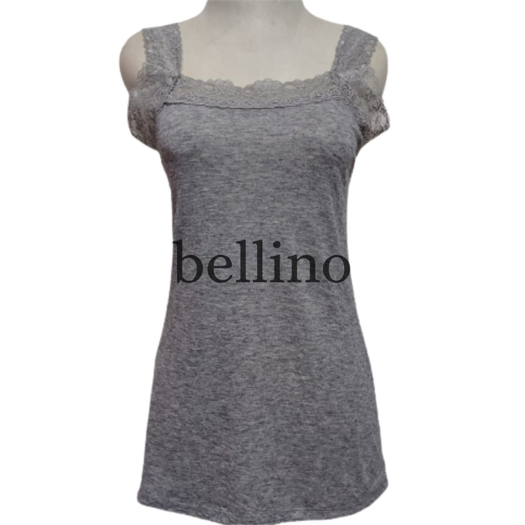 ITSHOPING - Tanktop Renda Wanita Harga Murah All Size Fit L-XL Tengtop Cewek Camisol Tali Renda TenkTop Renda-Abu muda standart