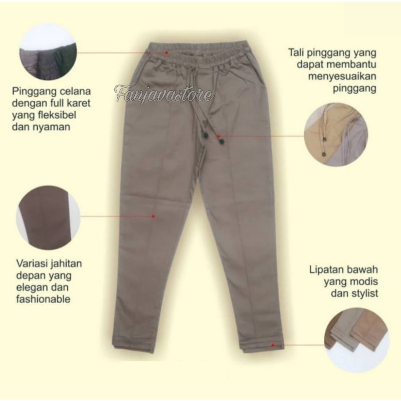 BAGGY PANTS CELANA BAGGY PANTS TWILL COMBED PREMIUM