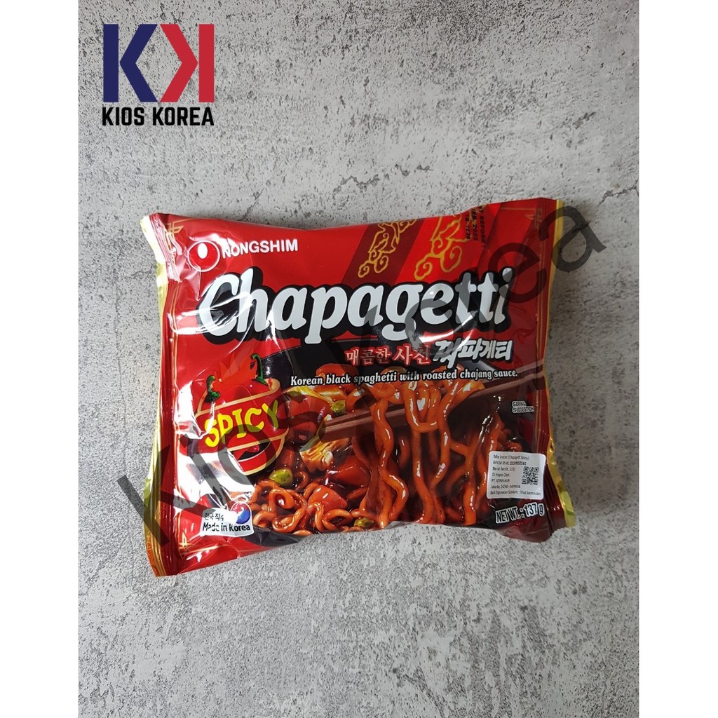 

Nongshim Spicy Chapaghetti 137gr - Jjajangmyeon Ramyeon Ramyun - Mie Instan Korea