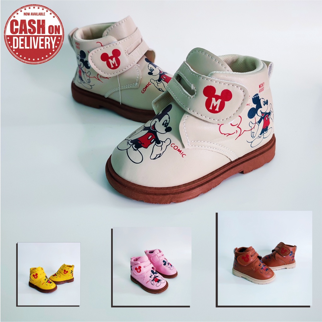 Sepatu Sneakers Anak Perempuan Motif Mickey Mouse Terbaru 2022