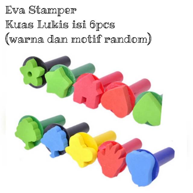 

Eva Sponge Painting Brush Stamper ISI 6 Kuas Lukis
