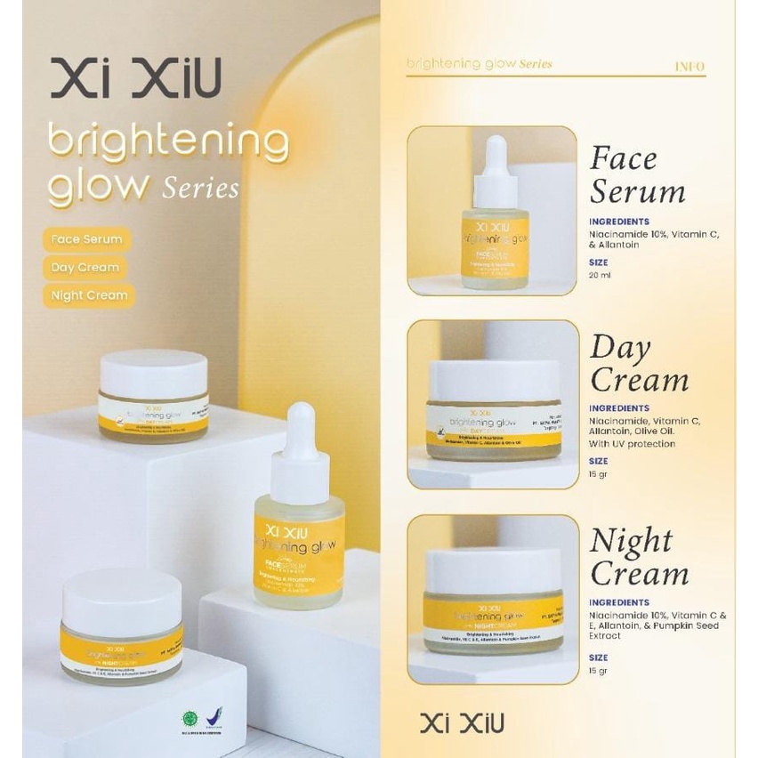 XI XIU BRIGHTENING GLOW ACNE FIGHT SERIES - FACE SERUM / DAY AND NIGHT CREAM